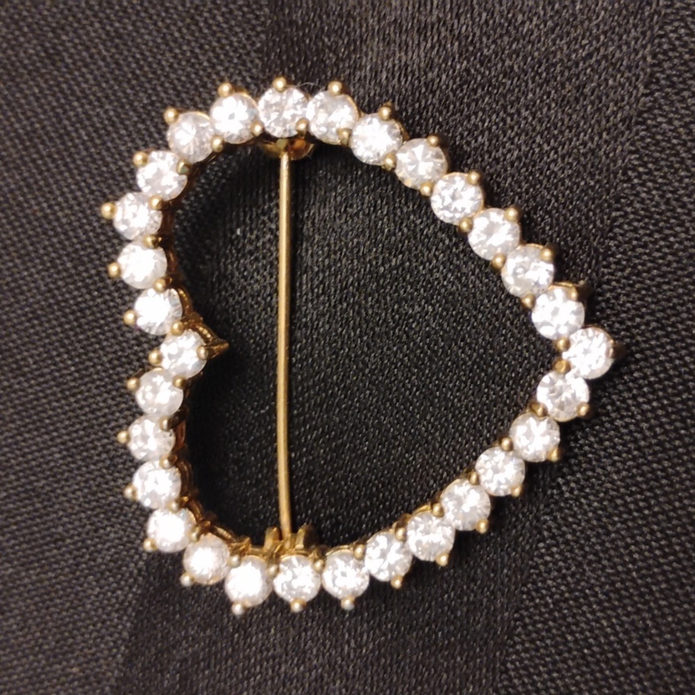 VTG gold plated sterling silver brooch